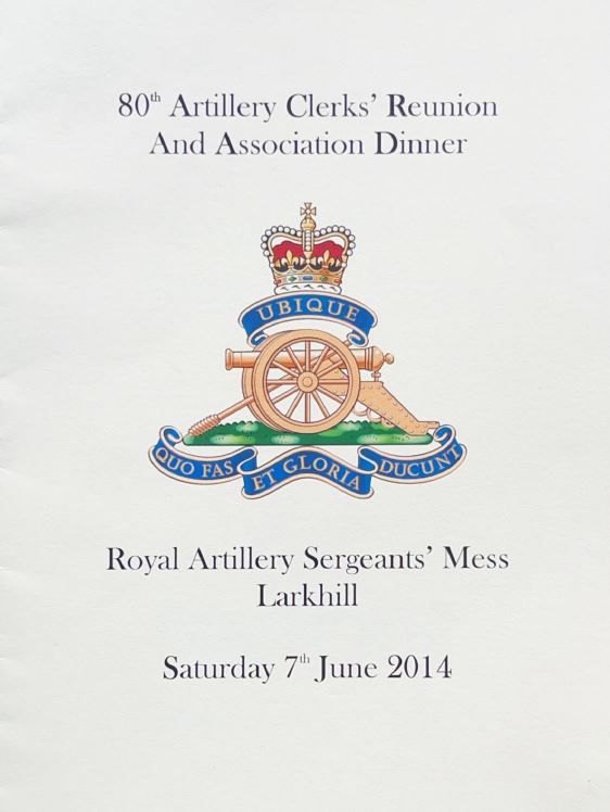 80th AC Reunion Dinner - Saturday 7th June 2014